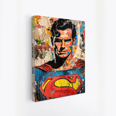 Superman Canvas painting Vibrant Superhero Wall Art Modern Comic Inspired Decor for Fans and Collectors for Wall Decoration Elegant Little Girl Moder Art Stretched Wall Paintings