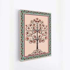 Traditional Floral Tree of Life Canvas Painting Vintage Boho Ethnic Wall Décor For Wall Decoration Elegant Modern Art Stretched Wall Paintings