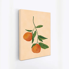 Rustic Orange Citrus Botanical Canvas Painting Minimalist Fruit Canvas Wall Art for Wall Decoration Elegant Modern Art Stretched Wall Paintings