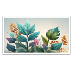 Lush Tropical Leaf Canvas painting Vibrant Botanical Wall Art for Elegant Interiors