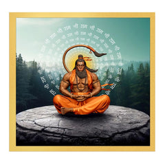 Meditating Lord Hanuman Ji Canvas Wall Painting