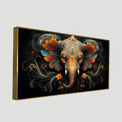 Majestic Elephant Mandala Canvas wall painting Vibrant Wall Art  Elegant Floating Frame Wall Paintings