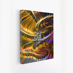 Fear Is an Illusion Motivational Abstract Canvas Painting for Wall Decoration Elegant Little Girl Moder Art Stretched Wall Paintings
