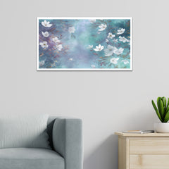 Canvas Abstract Magnolia Floral Framed Painting for Home and Office Decoration