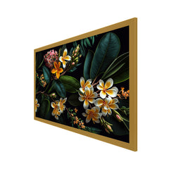 Tropical Floral Floating Framed Canvas Wall Painting