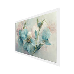 Beautiful Blue Flower Arrangement with Bracelet Leaves Canvas Wall Painting