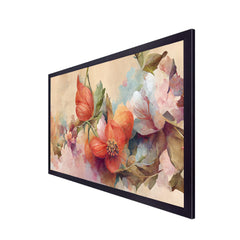 Luxurious Framed Art Print Canvas 3D Floral Floating Framed Canvas Wall Painting