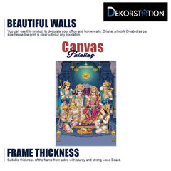 Lord Shri Ram Darbar Religious Canvas Wall Painting