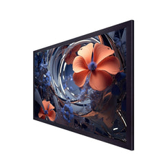 Blue and orange 3d bunch flower Canvas painting beautifull for Bedroom