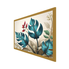 Beautiful Tropical green Leaf Canvas Modern Botanical canvas Wall painting for Elegant Home Decor