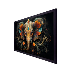 Majestic Elephant Mandala Canvas wall painting Vibrant Wall Art  Elegant Floating Frame Wall Paintings