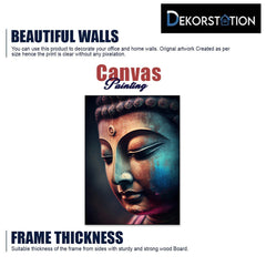 Spiritual and calm Buddha statue Face canvas painting  Office