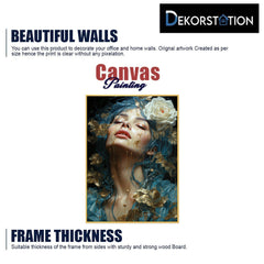Ethereal Beauty luxury floral abstract woman Canvas wall painting Room Wall Decoration
