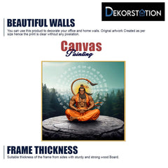 Meditating Lord Hanuman Ji Canvas Wall Painting