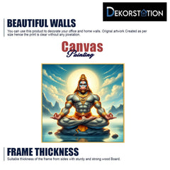 Meditating Lord Hanuman Ji Canvas Wall Painting