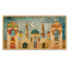 Illustration of a Mosque Canvas Art for Modern Décor