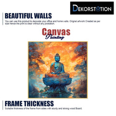 Meditating Buddha Canvas Painting Abstract wall art for Bedroom