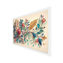 Dekorstatio Red And Orange Floral Canvas Wall Painting Vibrant Nature Inspired Wall Art