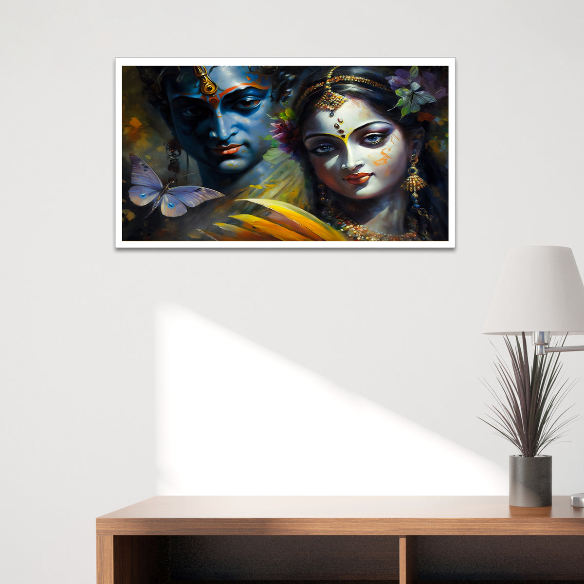 Beautiful Wall Art Radha Krishna Canvas Wall Painting