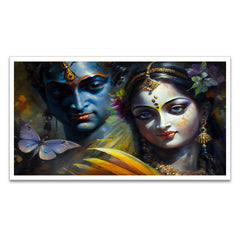 Beautiful Wall Art Radha Krishna Canvas Wall Painting