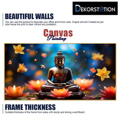 Serene Lord Buddha Meditation religious Canvas wall painting Decoration