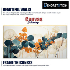 Whispers of Autumn Long Trees canvas painting Elegant Botanical Canvas with Warm Earthy Tones