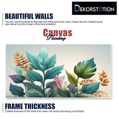 Lush Tropical Leaf Canvas painting Vibrant Botanical Wall Art for Elegant Interiors