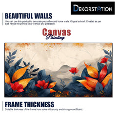 Colorful Leaves and Mountain Canvas Wall Painting