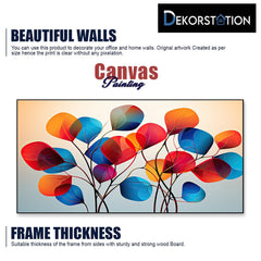 Abstract Botanical Canvas Modern Multicolor Leaf canvas Wall painting