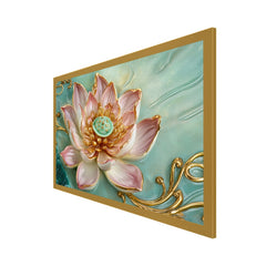 DEKORSTATION-Premium-Lotus-Flower-Canvas-Wall-Painting-|-Elegant-Gold-Pink-Floral-Wall-Art-Decor-for-Living-Room,-Bedroom,-Puja-Room-&-Luxury-Home-Interior