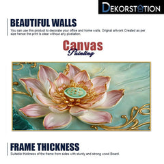 DEKORSTATION-Premium-Lotus-Flower-Canvas-Wall-Painting-|-Elegant-Gold-Pink-Floral-Wall-Art-Decor-for-Living-Room,-Bedroom,-Puja-Room-&-Luxury-Home-Interior