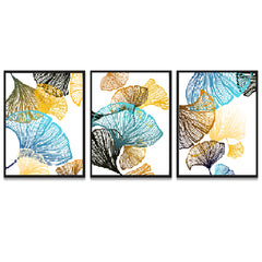 Set of 3 Abstract 3d Wall Mount Frame Painting for Wall Decoration