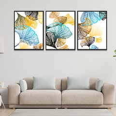 Set of 3 Abstract 3d Wall Mount Frame Painting for Wall Decoration