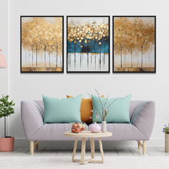 Abstract Floral 3d Art Wall Mount Frame Modern Art Print Painting for Wall Décor