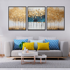 Abstract Floral 3d Art Wall Mount Frame Modern Art Print Painting for Wall Décor
