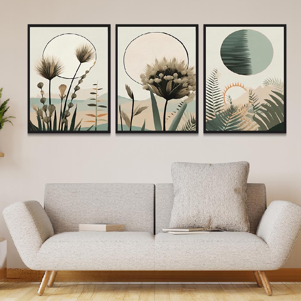 Boho Style Abstract Flowers Modern Art Print/Painting Wall Decoration