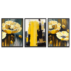 Modern Abstract Painting Set of 3 Wall Frame Painting for Home and Office Décor