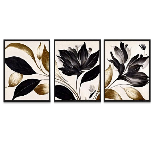 Abstract Canvas Painting Set of 3 Wall Hanging Frame for Home and Office Décor