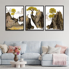 Set of 3 Modern Abstract Art Print Frame Painting for Home and Office Wall Decoration