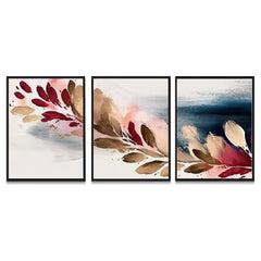 Abstract Canvas Painting Set of 3 Wall Hanging Art Print Frame Painting For Wall Décor