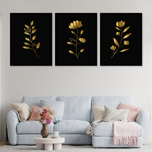 Set of 3 Abstract Modern Art Wall Decor Framed Painting for Living Room Bedroom DS32