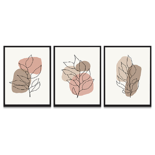 Set of 3 Abstract Modern Art Wall Decor Framed Painting for Living Room Bedroom DS33