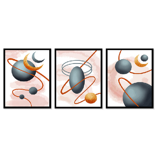 Modern Art Wall Decor Framed Painting Set of 3 (DS38)