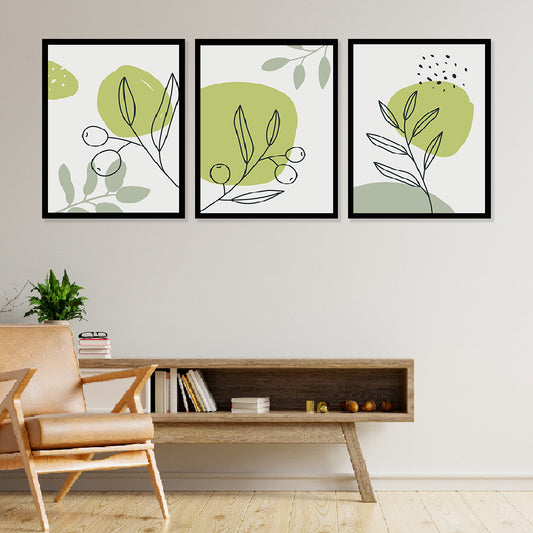 Modern Art Wall Decor Framed Painting Set of 3 (DS40)