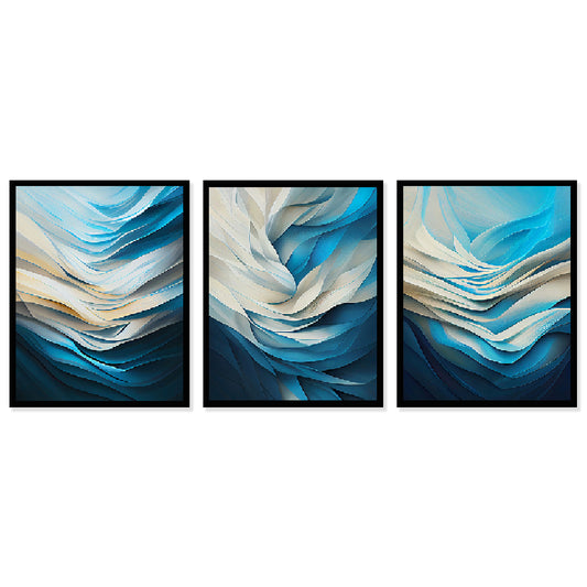 Modern Art Wall Decor Framed Painting Set of 3 (DS41)