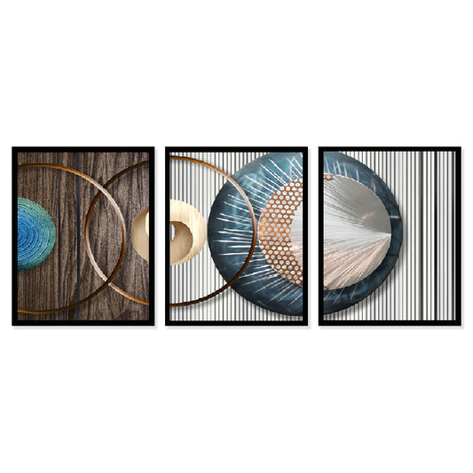 Modern Art Wall Decor Framed Painting Set of 3 (DS42)