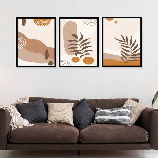 Modern Art Wall Decor Framed Painting Set of 3 (DS45)