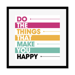 DEKORSTATION Motivational Quote Wall Art Frame with Acrylic (Multicolour, Square 12 x 12 Inch)