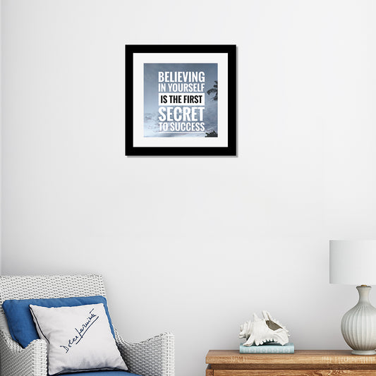 Framed Wall Hanging Motivational Black Frame for Home and Office Wall Decor Art Prints/Poster 12 inch X 12 inch