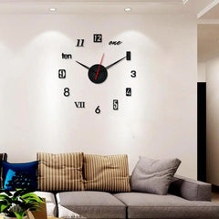 Futuristic 3D Numerals Wall Clock (24" x 24" Size)